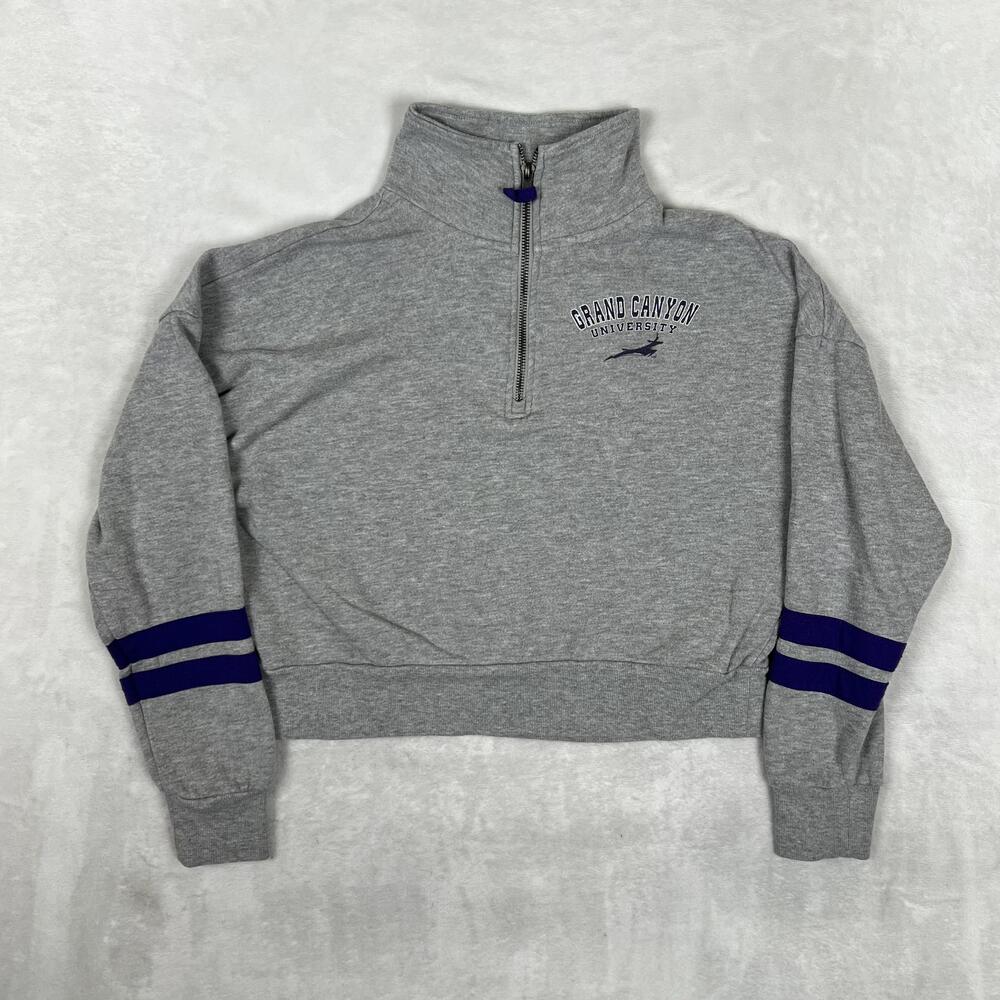 Grand Canyon Antelopes Sweatshirt Womens Small Gray NCAA Quarter Zip Colosseum